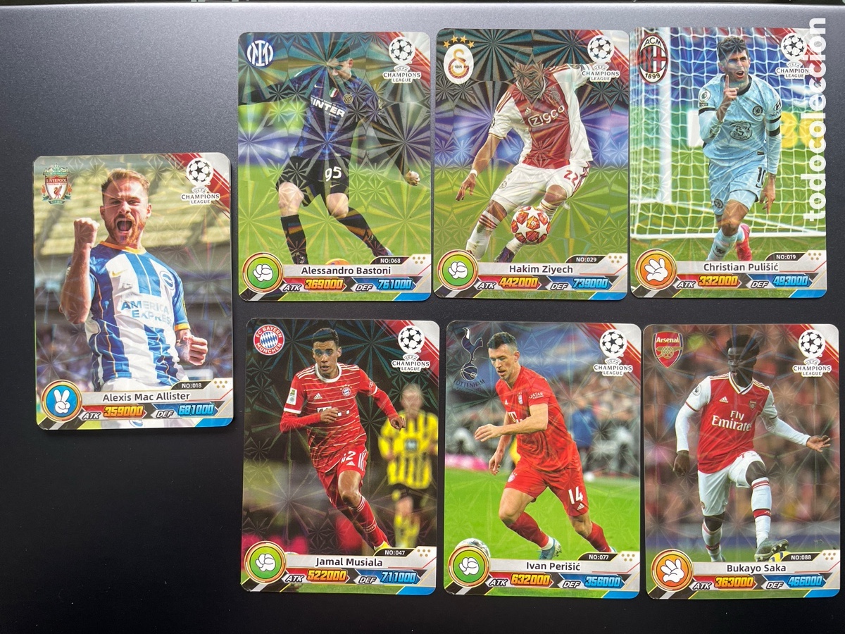 Cromos de F&uacute;tbol: Lote 14 cartas especiales UEFA Champions League