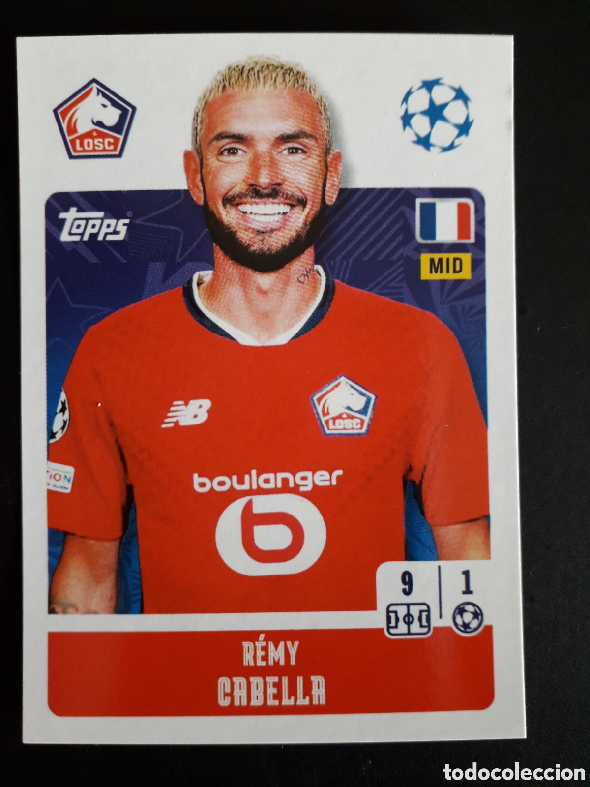 Cromos de f&uacute;tbol: CABELLA LILLE N&deg; 486 UEFA CHAMPIONS LEAGUE SEASON TOPPS 24 25 2024 2025 PEDIDO M&Iacute;NIMO 3&euro;