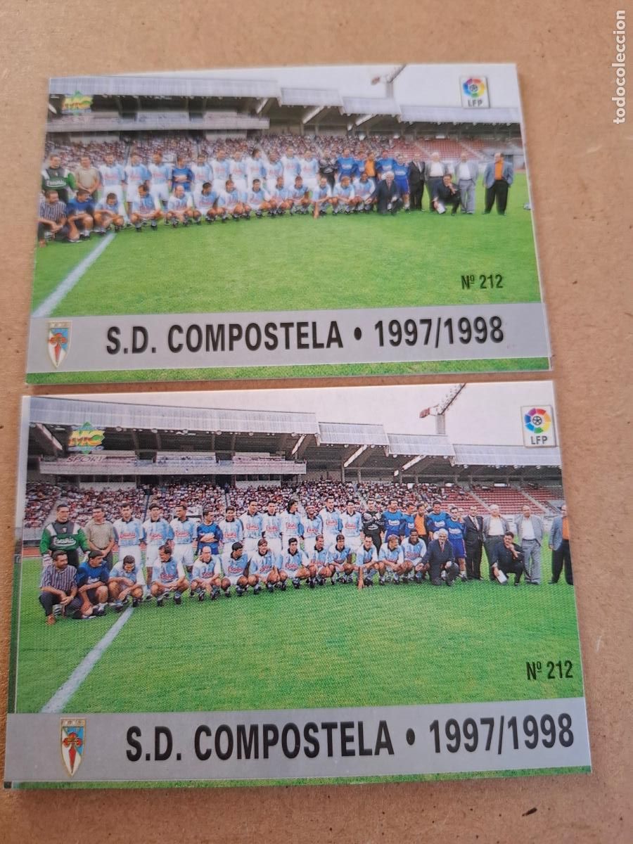 Figurine di Calcio: MUNDICROMO 97 98 1997 1998 - 212 PLANTILLA / ALINEACI&Oacute;N ( LAS 2 VERSIONES ) - SD. COMPOSTELA