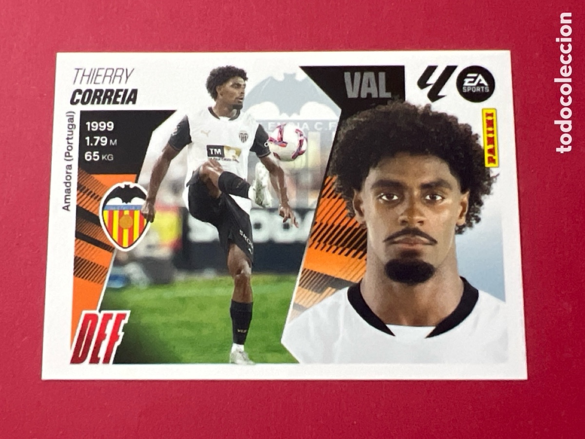 Fu&szlig;ball-Sticker: C7371. 5A CORREIA 5 A VALENCIA LIGA ESTE EA SPORTS 25 26 2025 2026 PANINI album