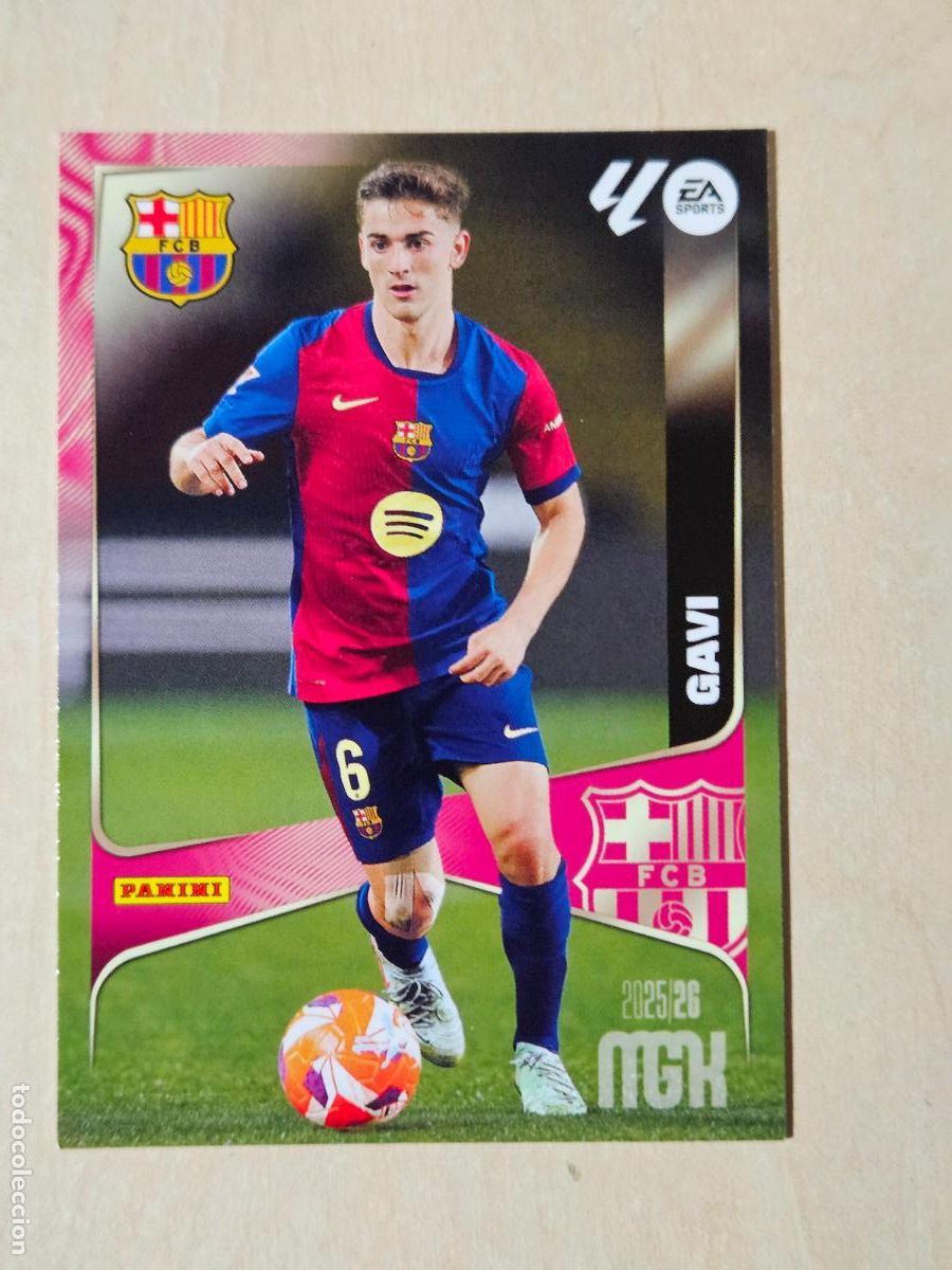 Figurine di Calcio: CROMO N&ordm; 85 GAVI - MEGACRACKS 2025 26 - BARCELONA