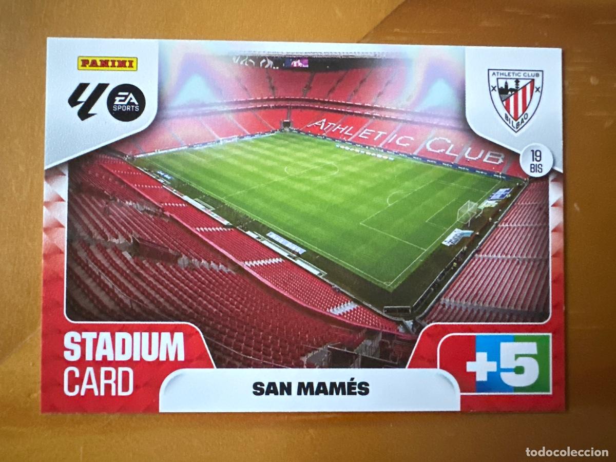 Fu&szlig;ball-Sticker: 19 BIS Stadium Card San Mam&eacute;s, Athletic Club de Bilbao, Panini Adrenalyn XL La Liga 2025 2026 25 26