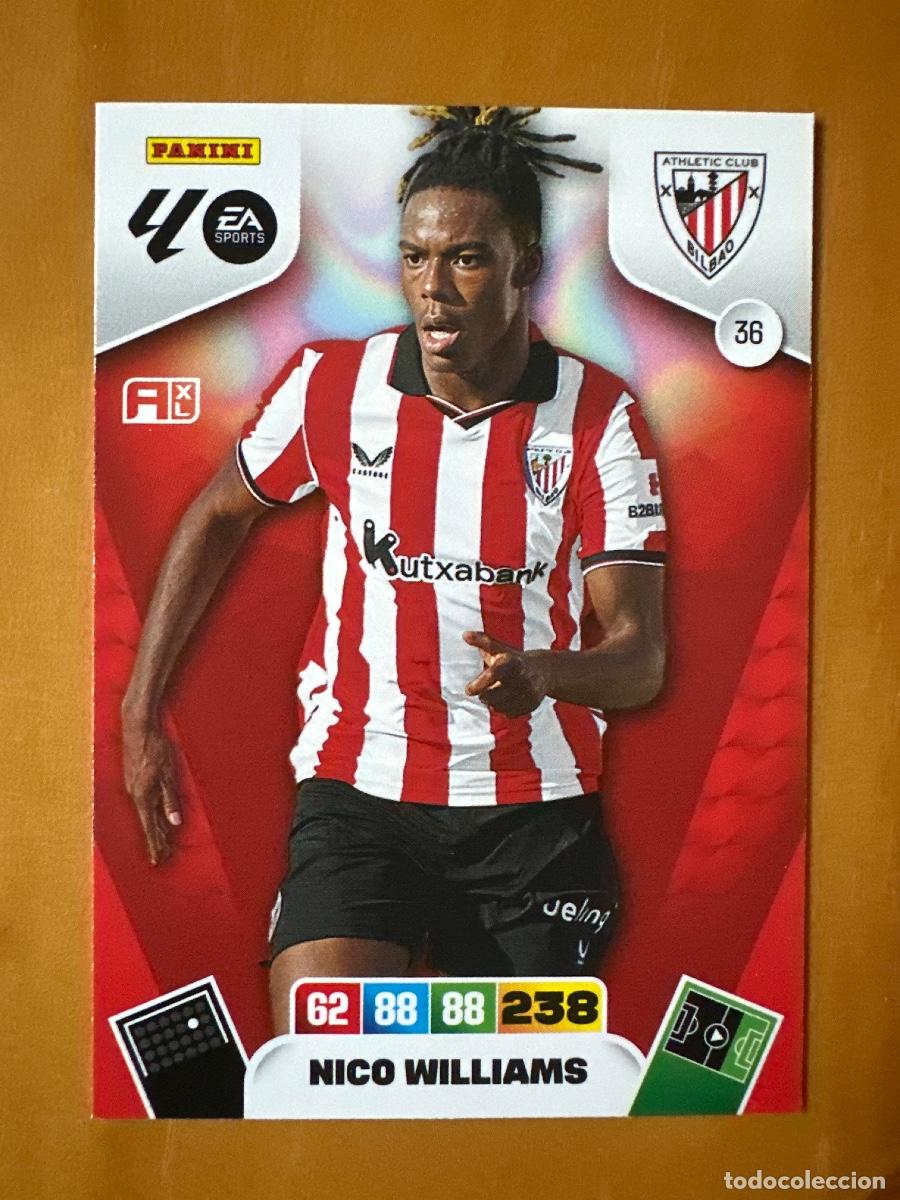 Fu&szlig;ball-Sticker: 36 Nico Williams, Athletic Club de Bilbao, Panini Adrenalyn XL La Liga 2025 2026 25 26