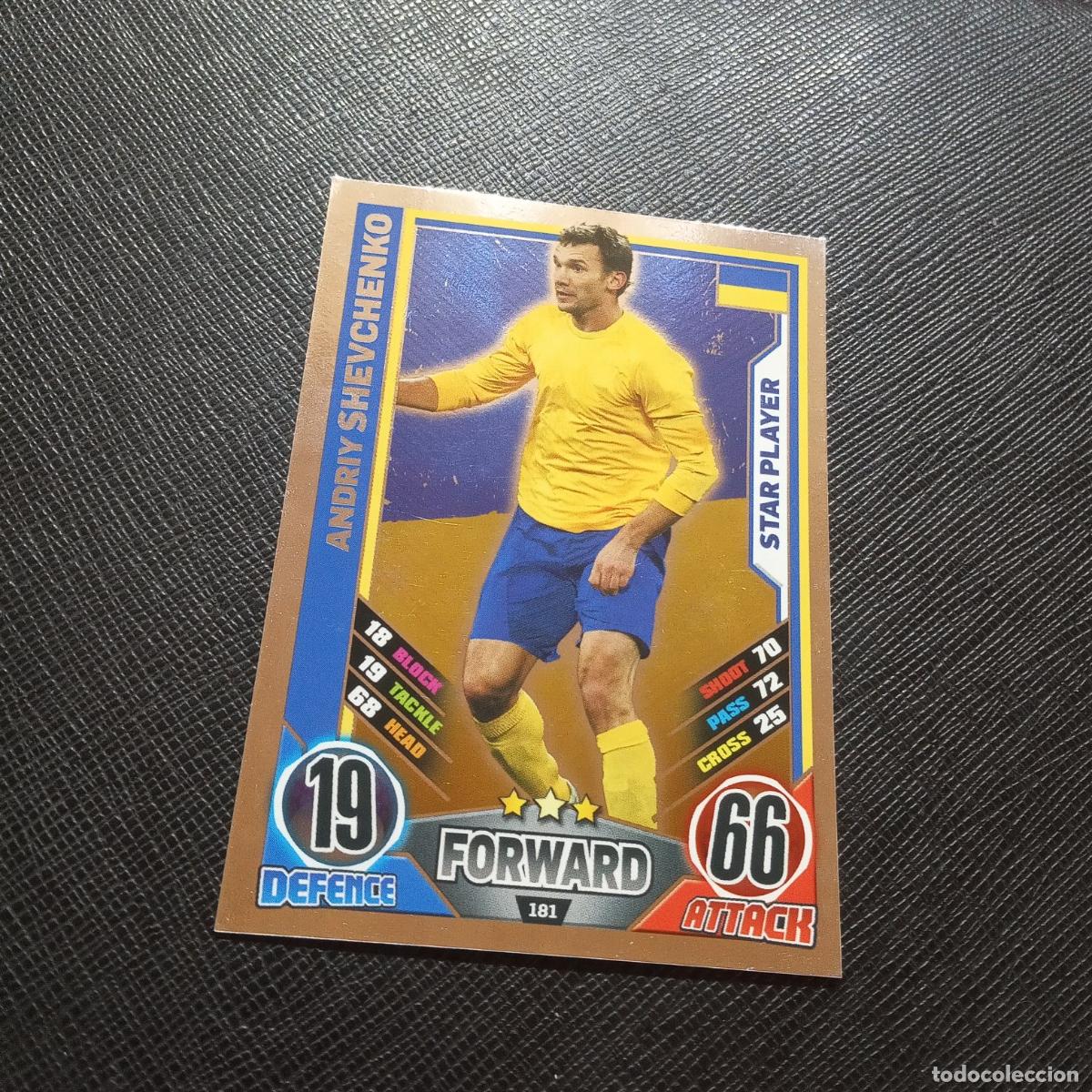 Cromos de F&uacute;tbol: 181 SHEVCHENKO UCRANIA TOPPS MATCH ATTAX EURO 2012 EUROCOPA 2012 - (MD96/97-3) PG20 STAR PLAYER
