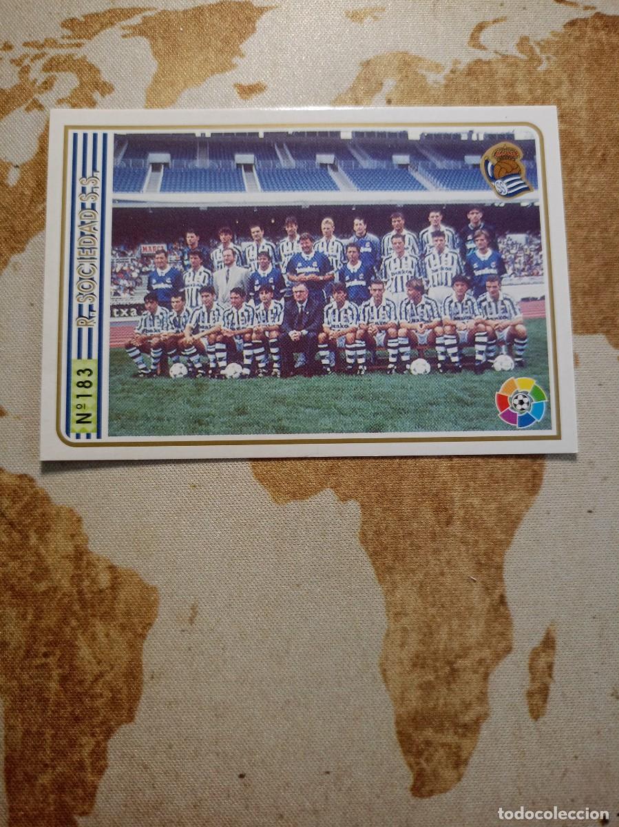 Fu&szlig;ball-Sticker: Real Sociedad 183 PLANTILLA Mundicromo Las fichas de la liga 1994-95
