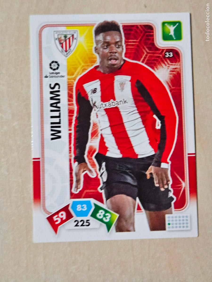 Football Stickers: FICHA N&ordm; 33 WILLIAMS - ADRENALYN 19 20 - PANINI 2019 - 20 - CROMO - ATHLETIC DE BILBAO