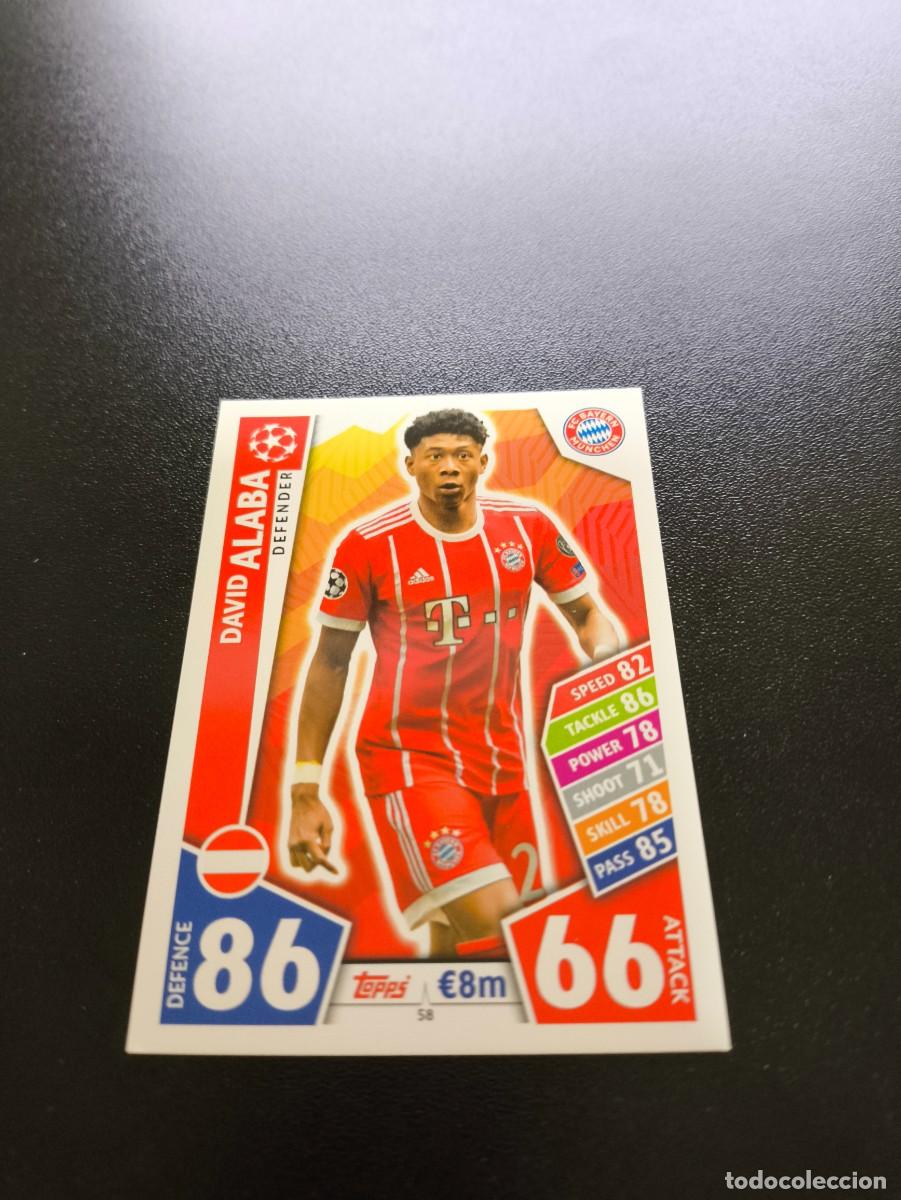 Figurine di Calcio: 58 DAVID ALABA BAYERN MUNICH TOPPS UEFA CHAMPIONS LEAGUE MATCH ATTAX 2017 2018 NO PANINI LIGA ESTE