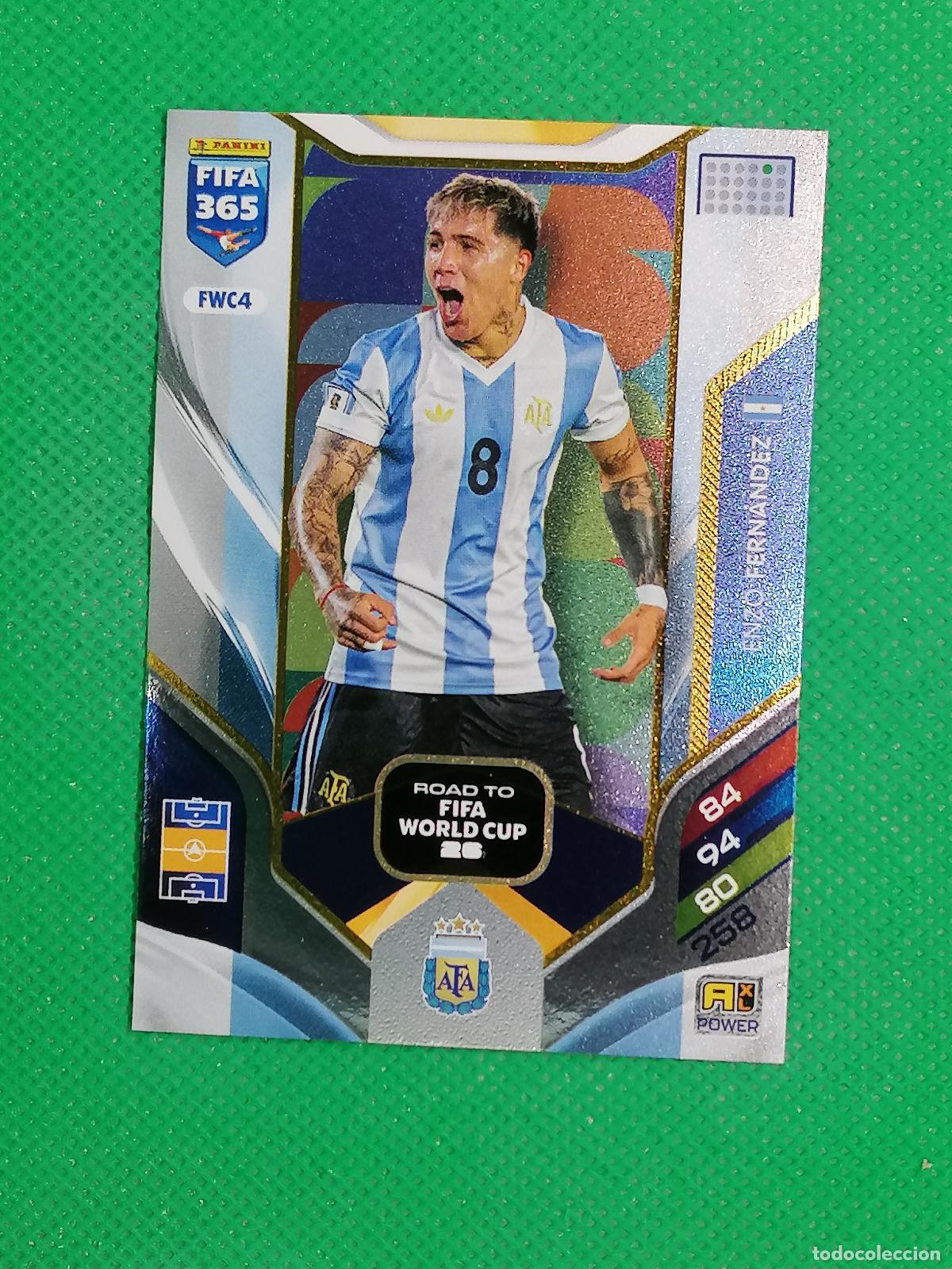 Cromos de Futebol: FWC4 ENZO FERNANDEZ ARGENTINA ROAD WORLD CUP ⚽ PANINI ADRENALYN FIFA 365 2025 2026 25 26 ⚽