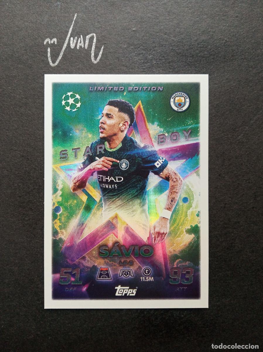 Cromos de F&uacute;tbol: 8 LIMITED EDITION STAR BOY SAVIO MANCHESTER CITY ⚽ TOPPS &reg; MATCH ATTAX CHAMPIONS 2025 2026 25 26