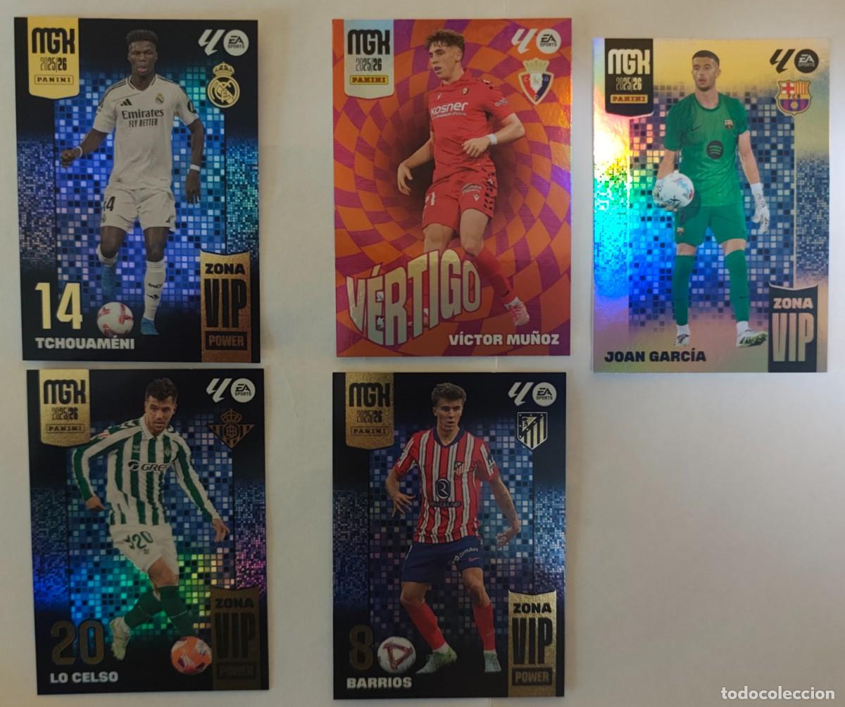 Cromos de f&uacute;tbol: Lote 5 Cartas Especiales PANINI Megacracks 25/26 - Zona VIP Power / V&eacute;rtigo