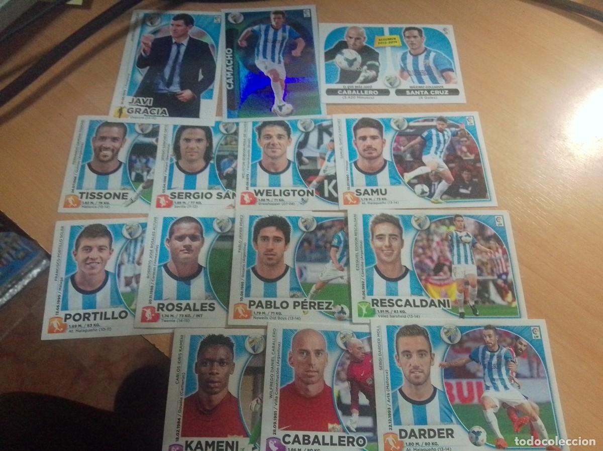 Fu&szlig;ball-Sticker: M&Aacute;LAGA 14 15 LIGA ESTE 2014 2015 14 CROMOS DIFERENTES Y NUEVOS