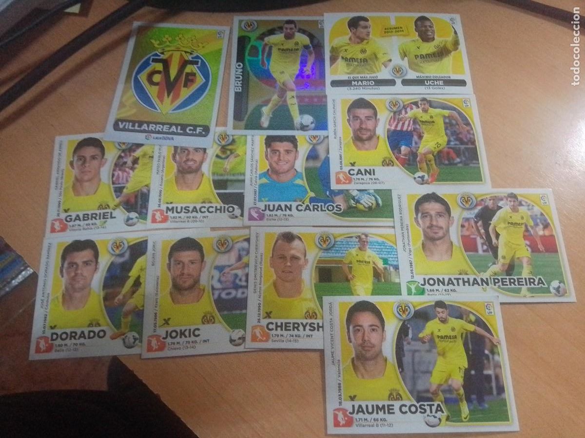 Cromos de f&uacute;tbol: VILLARREAL 14 15 LIGA ESTE 2014 2015 12 CROMOS DIFERENTES Y NUEVOS