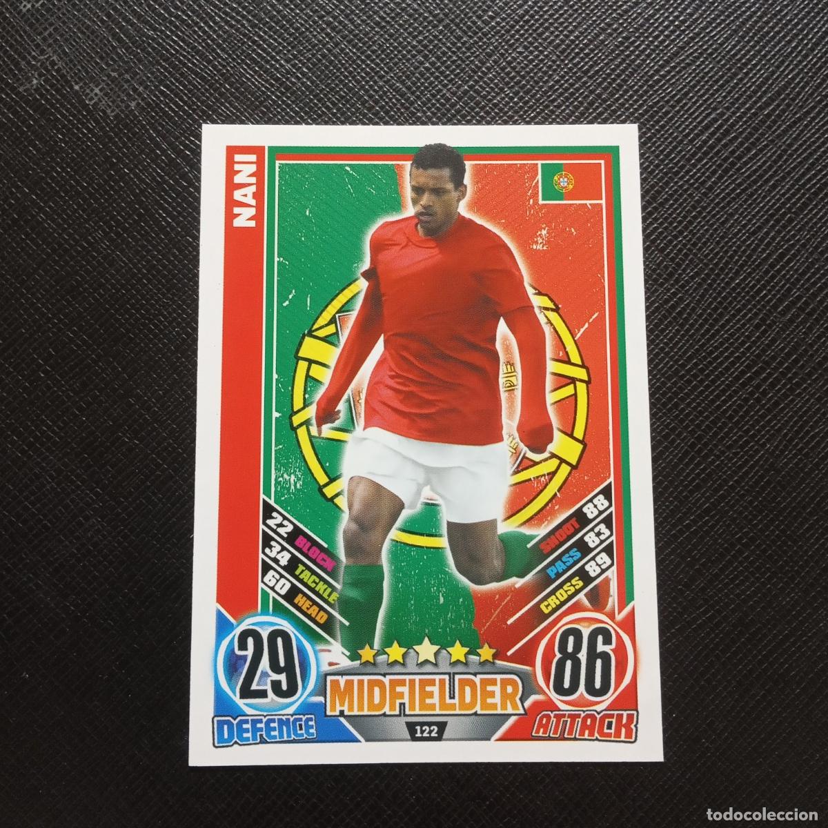 Cromos de Futebol: 122 NANI PORTUGAL TOPPS MATCH ATTAX EURO 2012 EUROCOPA 12 CROMO FUTBOL - (MD96/97-3 )PG37