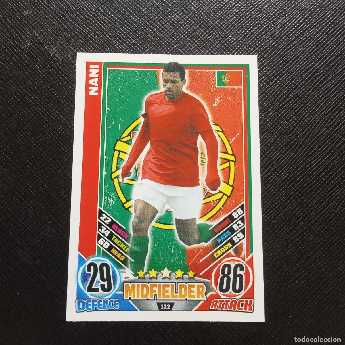 Cartes &agrave; collectionner de Football: 122 NANI PORTUGAL TOPPS MATCH ATTAX EURO 2012 EUROCOPA 12 CROMO FUTBOL - (MD96/97-4 )PG1