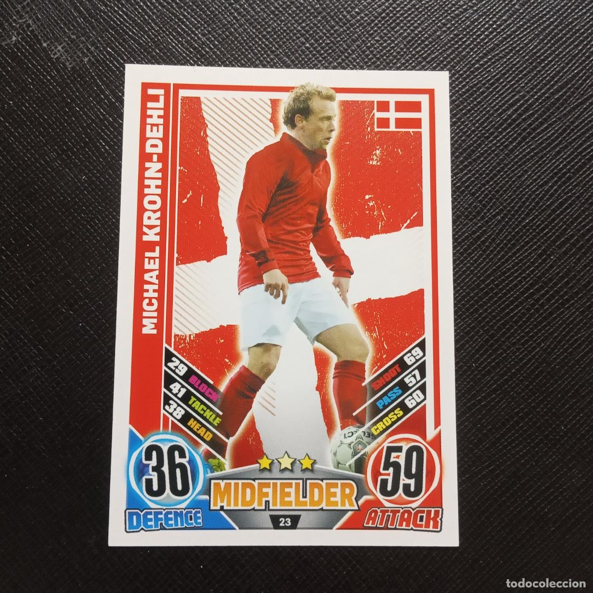 Figurine di Calcio: 23 KROHN DEHLI DINAMARCA TOPPS MATCH ATTAX EURO 2012 EUROCOPA 12 CROMO FUTBOL - (MD96/97-4) PG10
