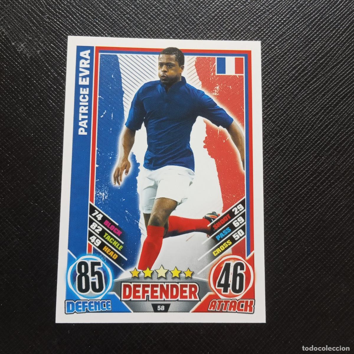Figurine di Calcio: 58 EVRA FRANCIA TOPPS MATCH ATTAX EURO 2012 EUROCOPA 12 CROMO FUTBOL - (MD96/97-4) PG10