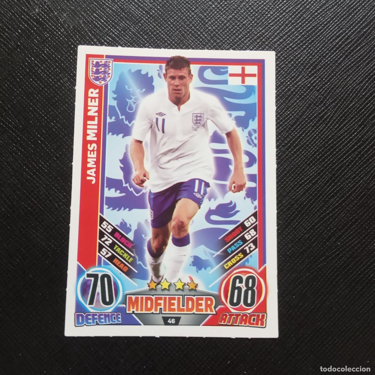 Fu&szlig;ball-Sticker: 46 MILNER INGLATERRA TOPPS MATCH ATTAX EURO 2012 EUROCOPA 12 CROMO FUTBOL - (MD96/97-4) PG28