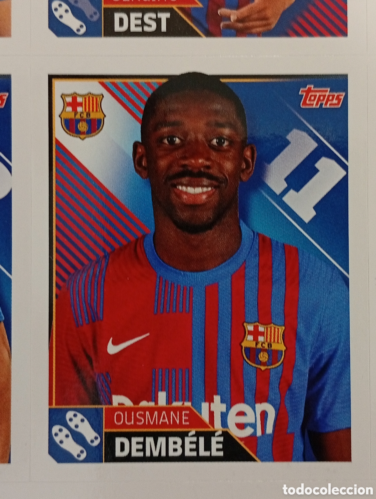 Cromos de F&uacute;tbol: 23 DEMBEL&Eacute; BARCELONA BAR&Ccedil;A COLECCI&Oacute;N OFICIAL CROMO STICKER ESTAMPA TOPPS 2021-2022 21-22