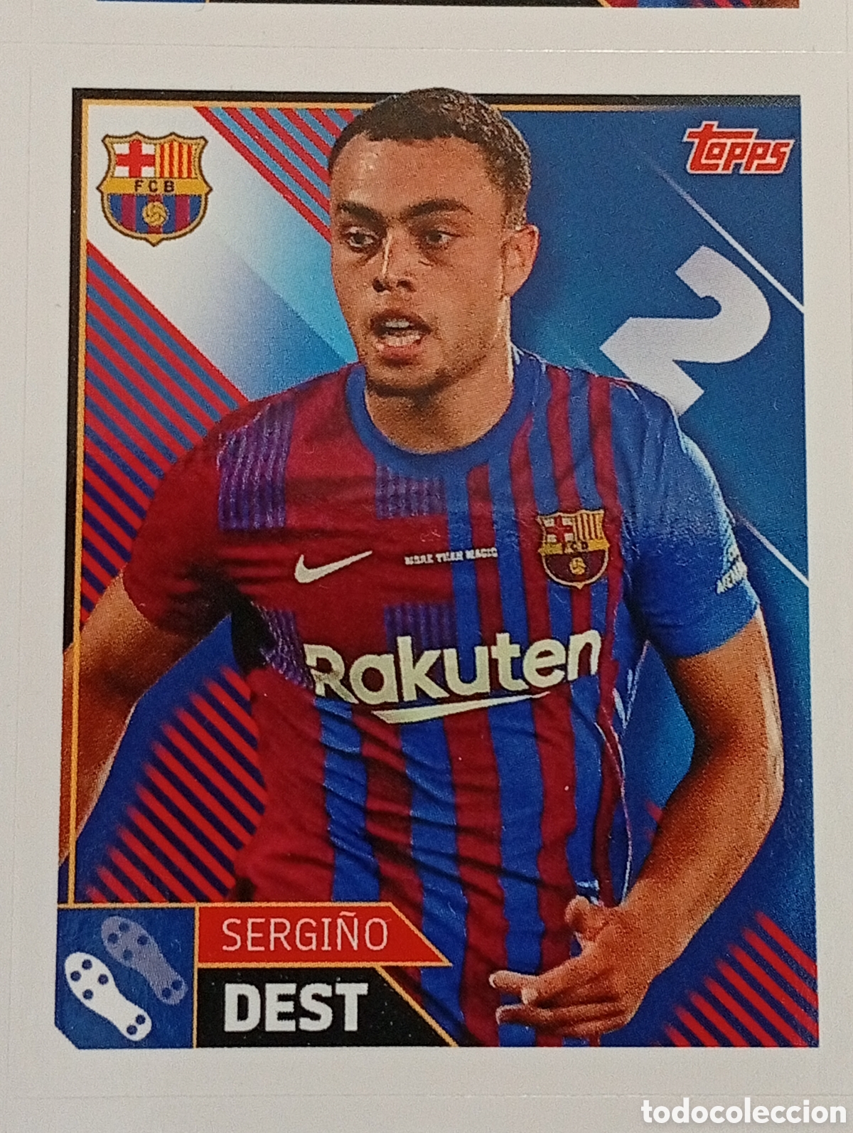 Cromos de F&uacute;tbol: 5 SERGI&Ntilde;O DEST BARCELONA BAR&Ccedil;A COLECCI&Oacute;N OFICIAL CROMO STICKER ESTAMPA TOPPS 2021-2022 21-22