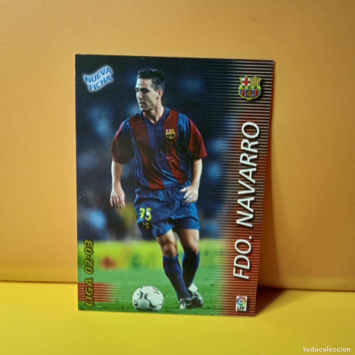 Cromos de Futebol: PANINI SPORTS; MEGACRACKS 2002 2003 02 03 (NUEVA FICHA) F.C BARCELONA FRNANDO NAVARRO 58 BIS
