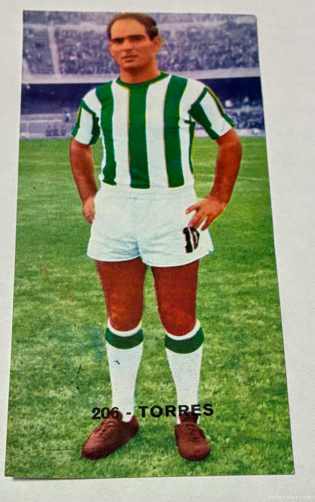 Cromos de F&uacute;tbol: CROMO TORRES N&uacute;mero 206, Ruiz romero 1968-1969,68-69 despegado