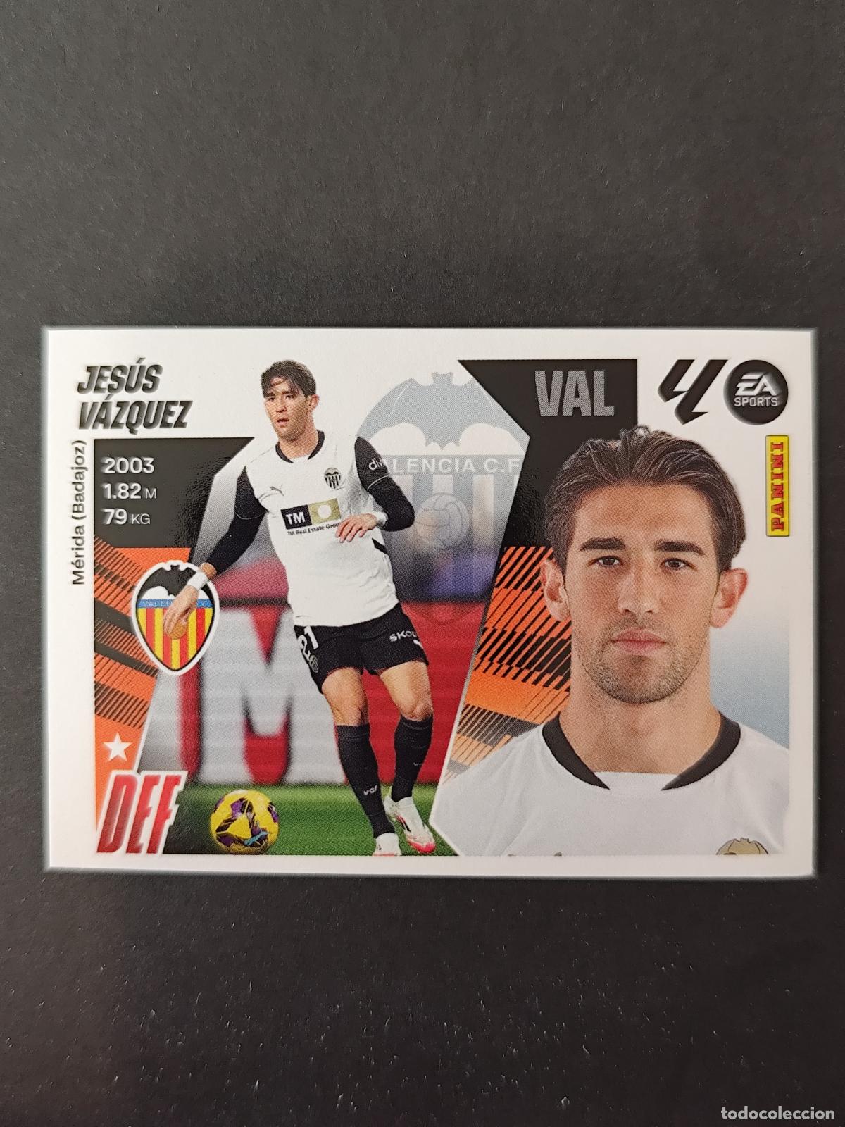 Fu&szlig;ball-Sticker: 9B JES&Uacute;S V&Aacute;ZQUEZ VALENCIA 9 B LIGA ESTE 2025 2026 25 26 PEDIDO M&Iacute;NIMO 2&euro;