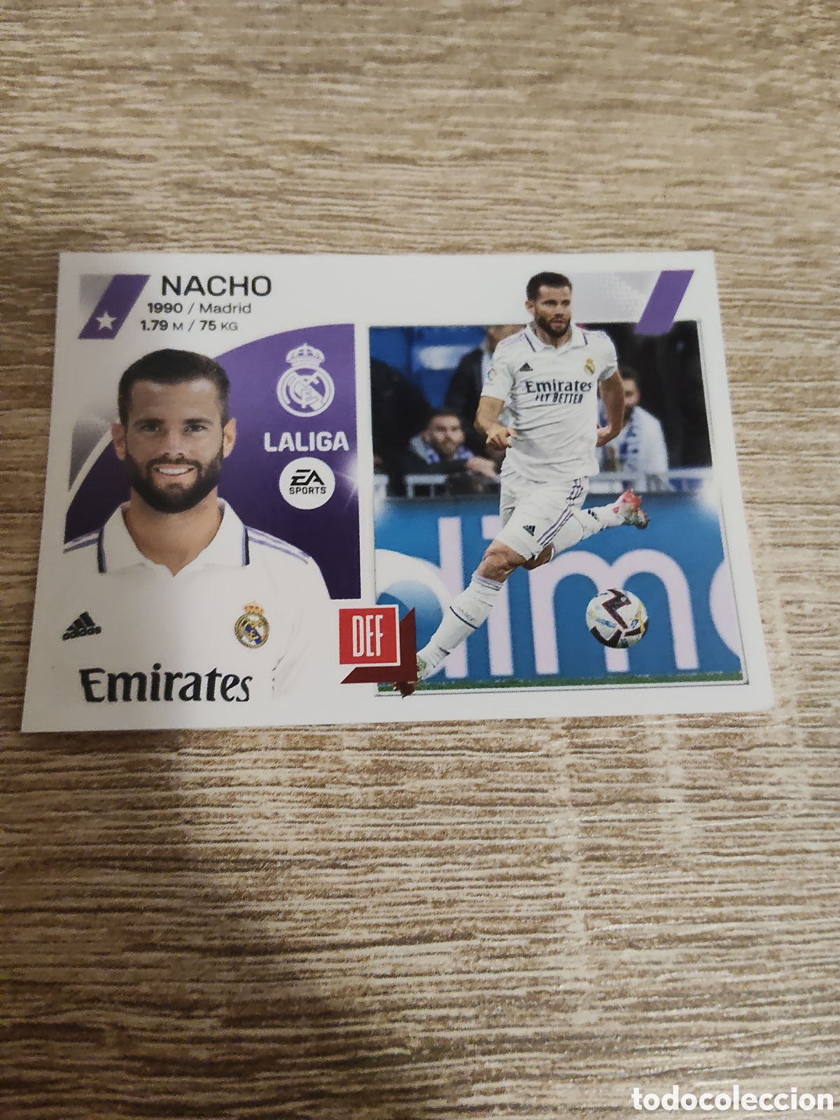 Cromos de f&uacute;tbol: Nacho Real Madrid liga 2023 2024 23 24 ediciones este