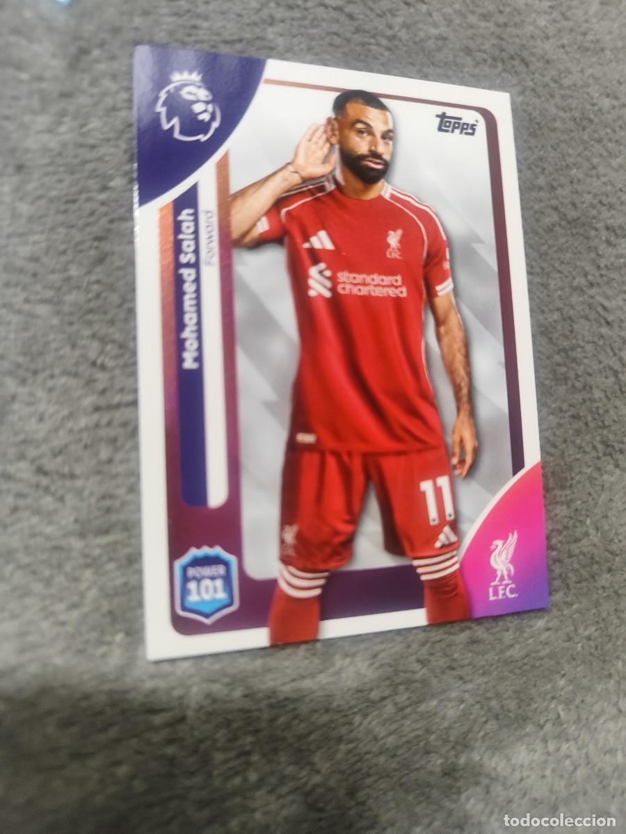Football Stickers: 174 PREMIER LEAGUE ATTAX 25/26 MOHAMED SALAH LIVERPOOL BASE CARD 2025 2026 TOPPS