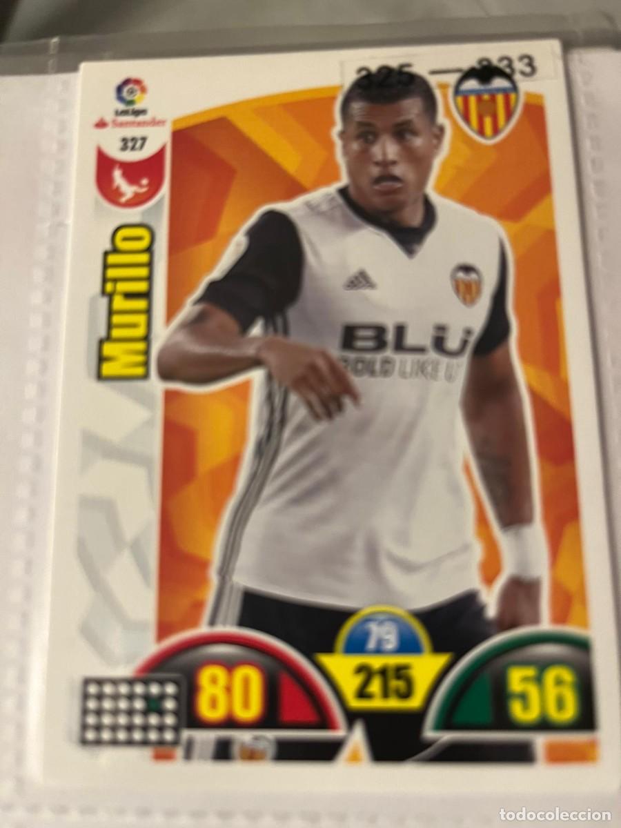 Football Stickers: VALENCIA C.F. N&ordm; 327 MURILLO LIGA 2017 2018