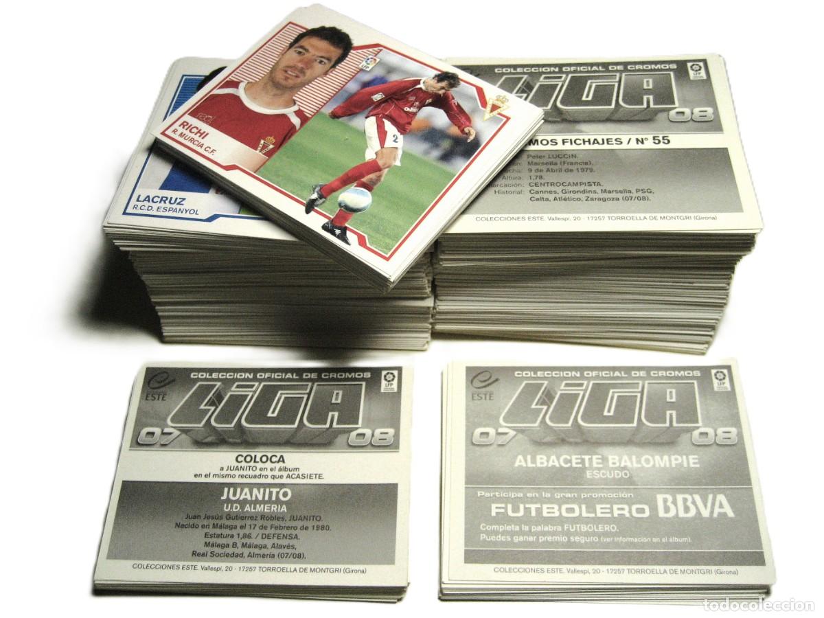 Cromos de F&uacute;tbol: LOTE DE 519 CROMOS DIFERENTES LIGA ESTE 07 08 2007 2008.