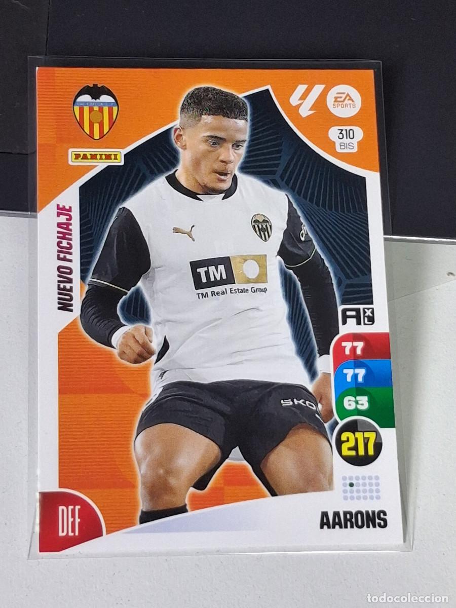 Fu&szlig;ball-Sticker: 310 BIS AARONS NUEVO FICHAJE DEL VALENCIA PANINI LIGA ADRENALYN XL 2024 2025 24 25