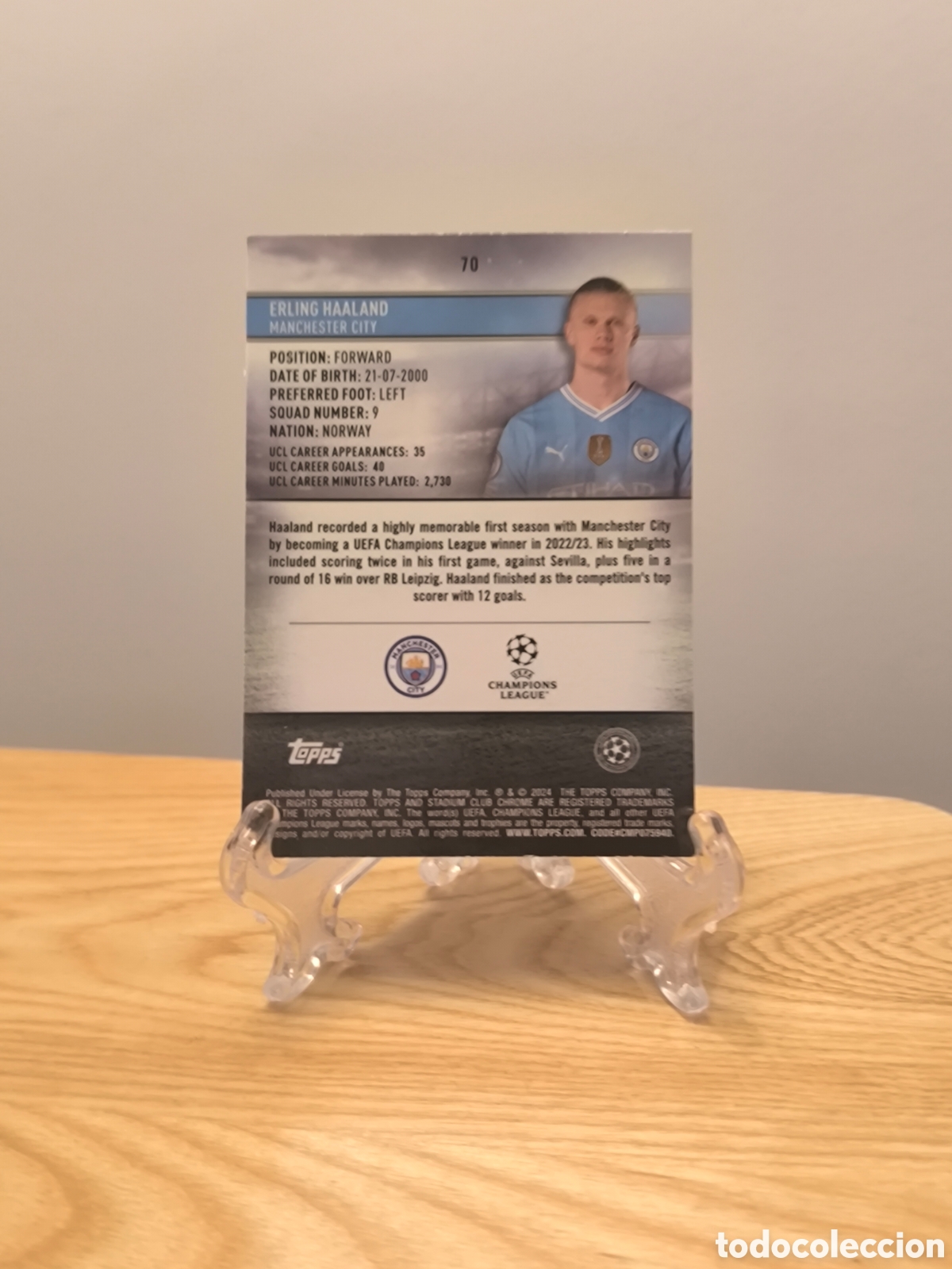 Cromos de f&uacute;tbol: Haaland Topps Chrome - Foto 2