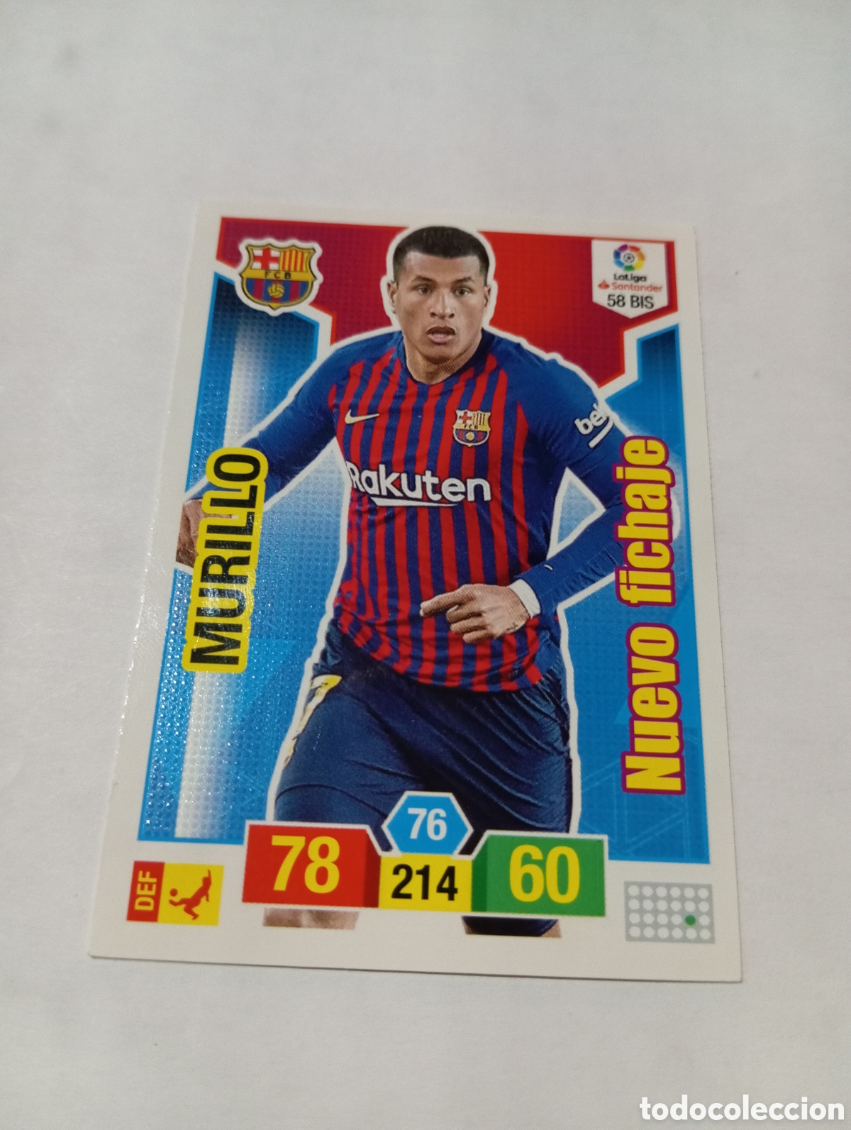Fu&szlig;ball-Sticker: MURILLO 58 BIS NUEVO FICHAJE Adrenalyn XL 2018 2019