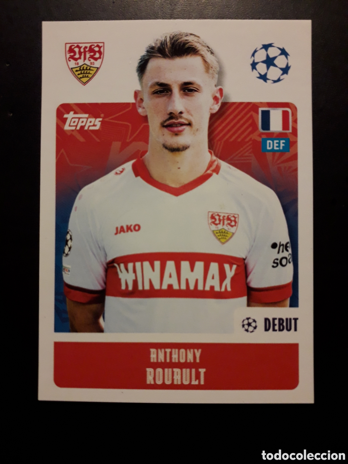 Cromos de F&uacute;tbol: ROUAULT STUTTGART N&deg; 382 UEFA CHAMPIONS LEAGUE SEASON TOPPS 24 25 2024 2025 PEDIDO M&Iacute;NIMO 3&euro;