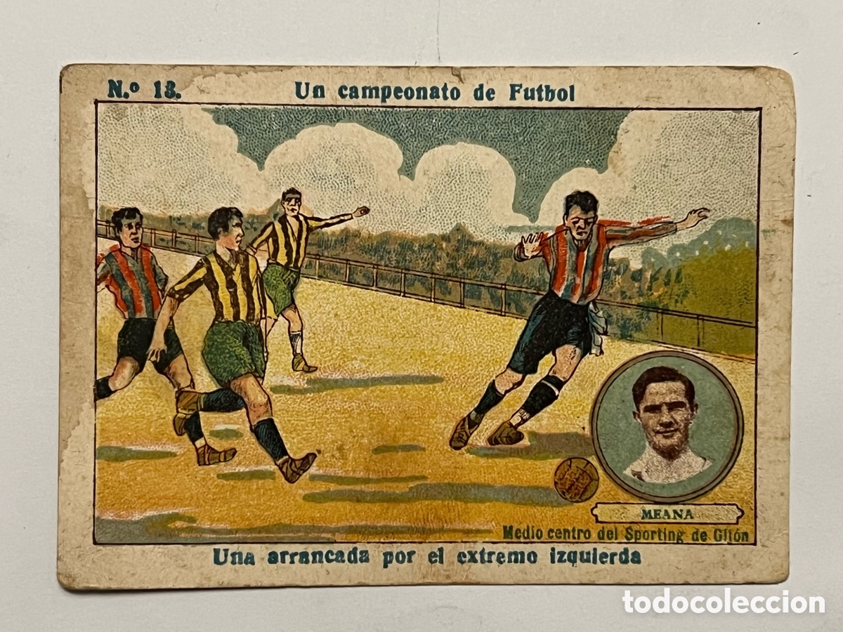 Football Stickers: UN CAMPEONATO DE FUTBOL No.18, MEANA MEDIO CENTRO SPORTING GIJON. AMATLLER