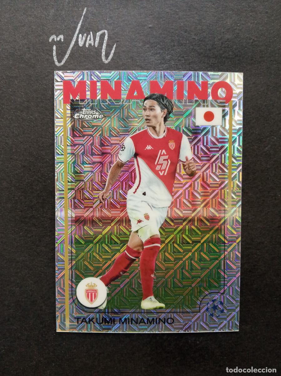 Figurine di Calcio: N&ordm; 57 PARALELA MOJO MINAMINO AS MONACO ⚽ TOPPS &reg; UEFA JAPAN EDITION 2024 2025 24 25 NUEVO