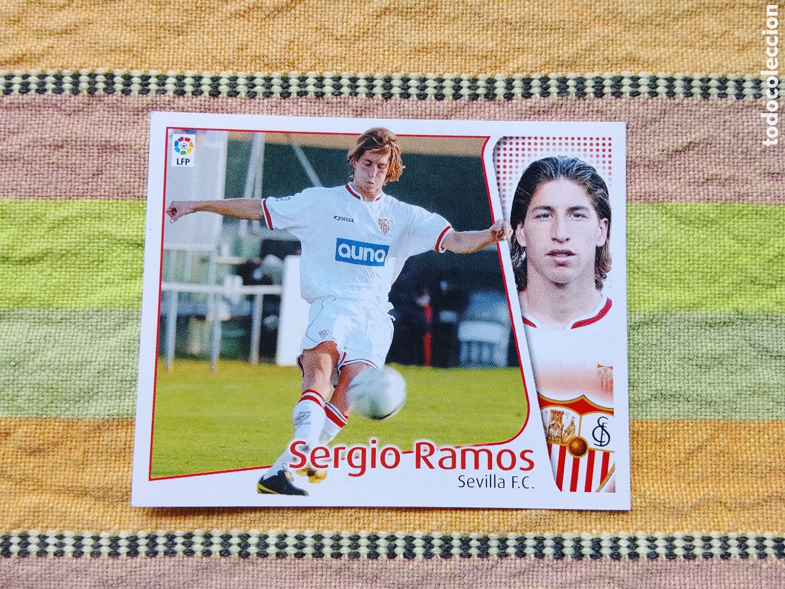 Cromos de F&uacute;tbol: Sergio Ramos Sevilla Liga Este 2004-05 Rookie sin pegar
