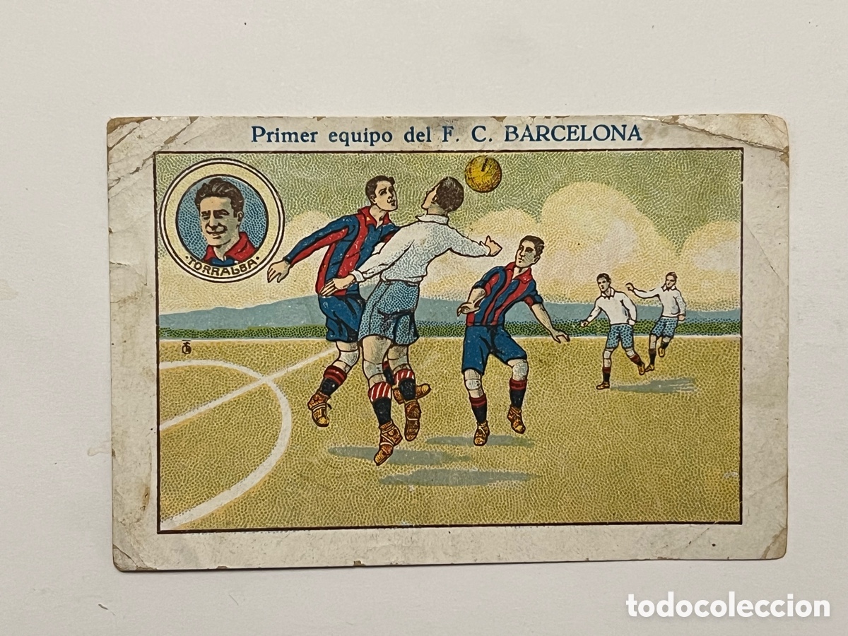 Cromos de F&uacute;tbol: TORRALBA Cromo de f&uacute;tbol, del Primer equipo del F.C. Barcelona, Evaristo Juncosa (h.1920?)