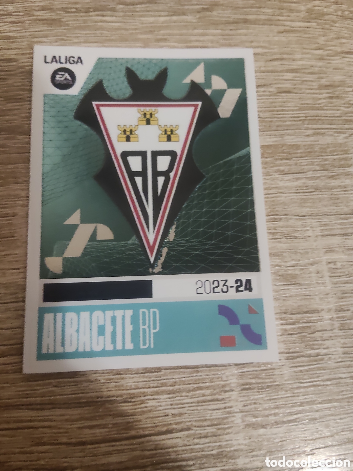 Cromos de f&uacute;tbol: Escudo Albacete liga 2023 2024 23 24 ediciones este