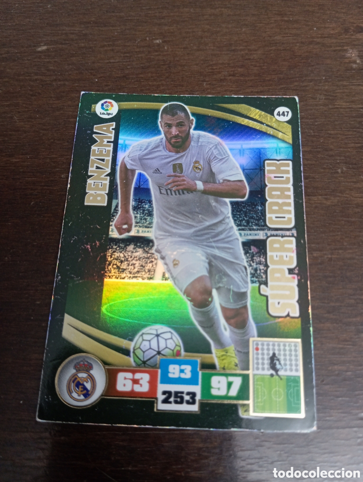 Cromos de F&uacute;tbol: 447 BENZEMA SUPER CRACK ADRENALYN XL 2015 2016 PANINI
