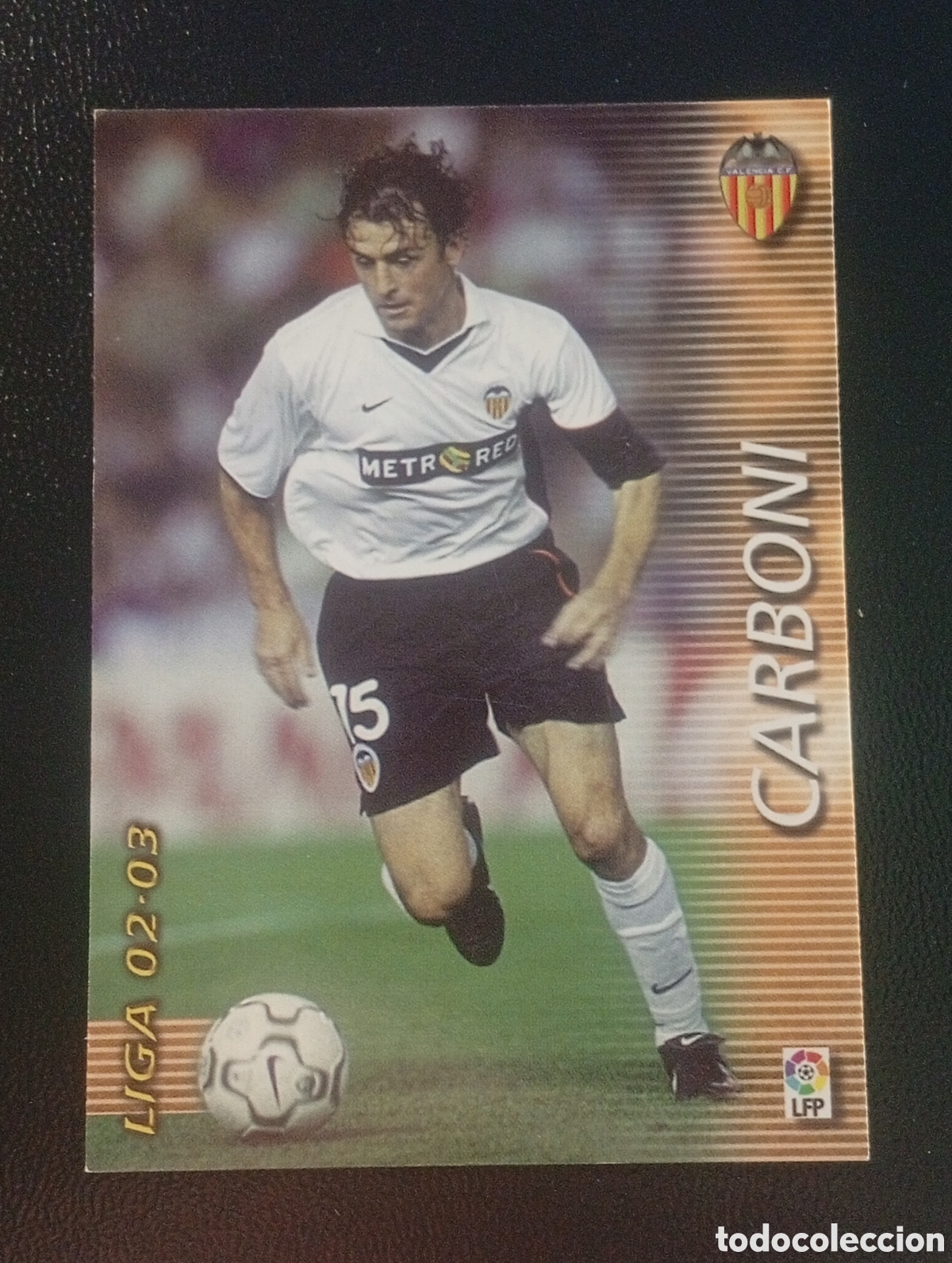 Cromos de f&uacute;tbol: 312 CARBONI VALENCIA 2002 2003 02 03 2 3 MEGAFICHAS MEGA FICHAS PANINI SPORT CROMOS CARDS