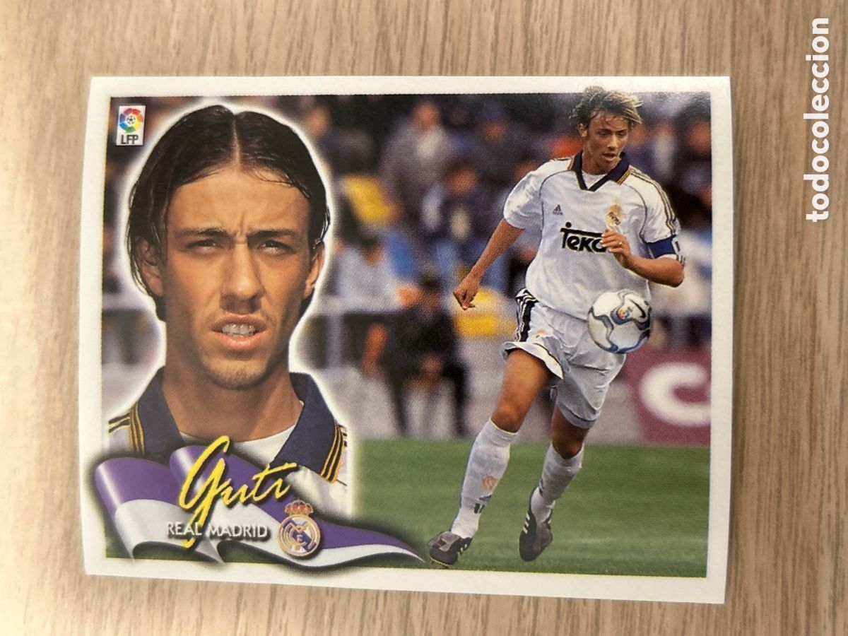 Football Stickers: GUTI REAL MADRID LIGA ESTE 2000 2001 00 01 SIN PEGAR NUNCA PEGADO