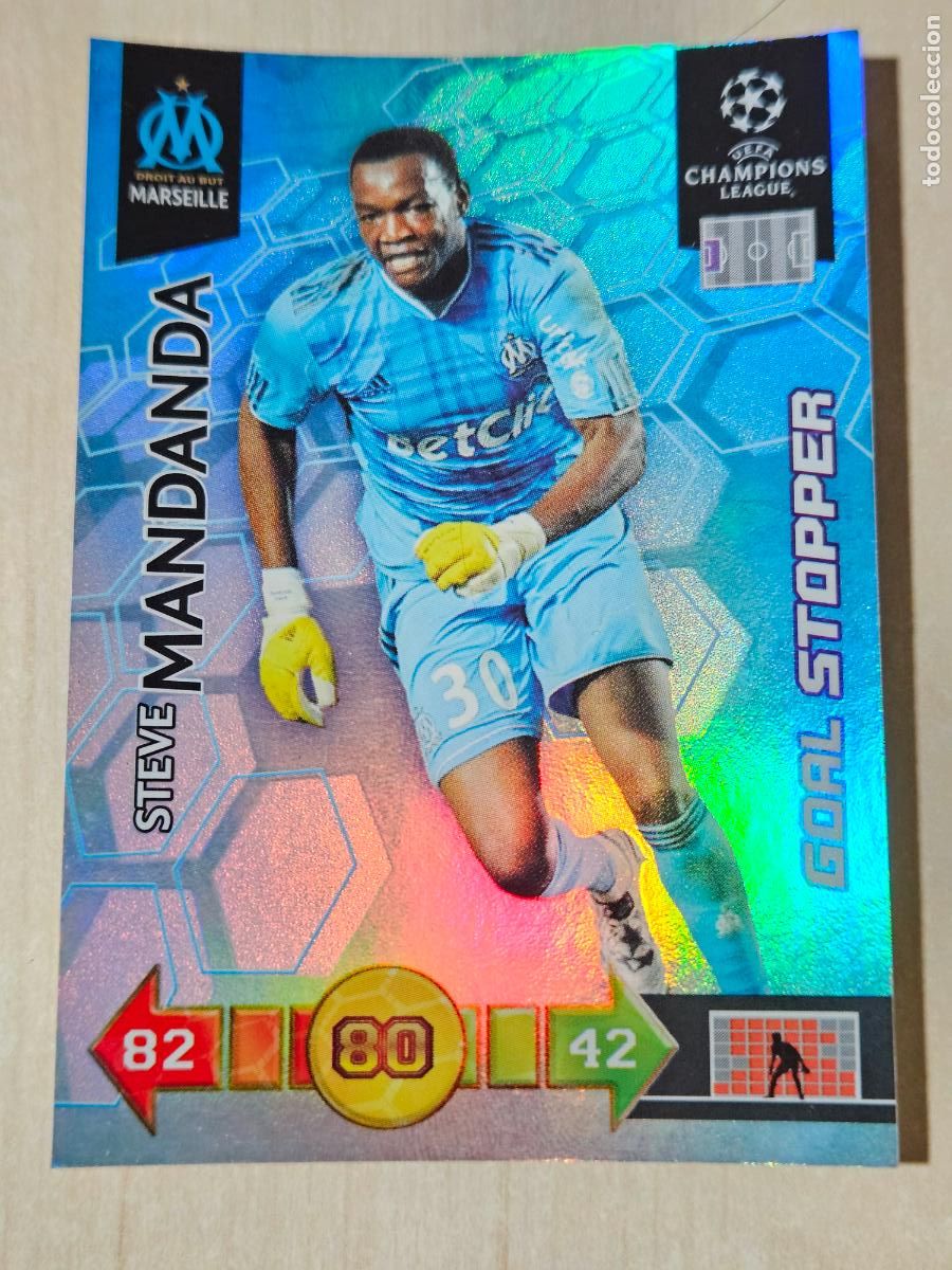 Fu&szlig;ball-Sticker: STEVE MANDANDA - GOAL STOPPER - ADRENALYN CHAMPIONS LEAGUE 2010 2011 - 10 11 - MARSELLA
