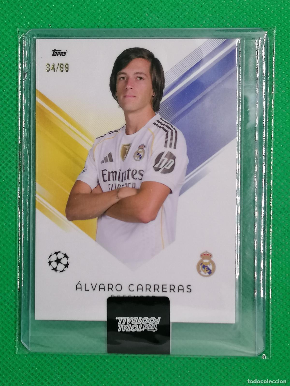 Cromos de f&uacute;tbol: 1027 ALVARO CARRERAS REAL MADRID BASE CARD /99 ⚽ TOPPS TOTAL FOOTBALL 25 26 2025 2026 ⚽