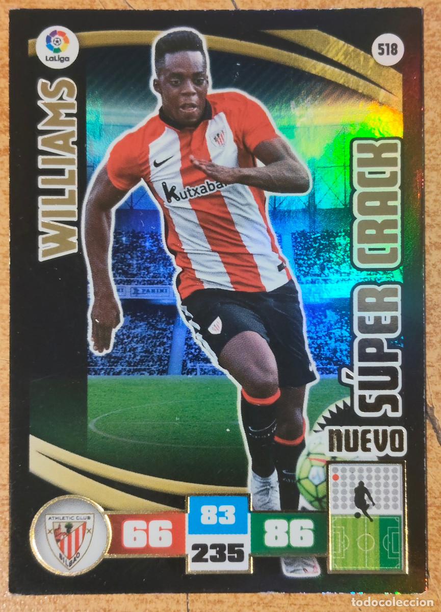 Fu&szlig;ball-Sticker: CROMO ADRENALYN XL 2015-16 WILLIAMS NUEVO S&Uacute;PER CRACK