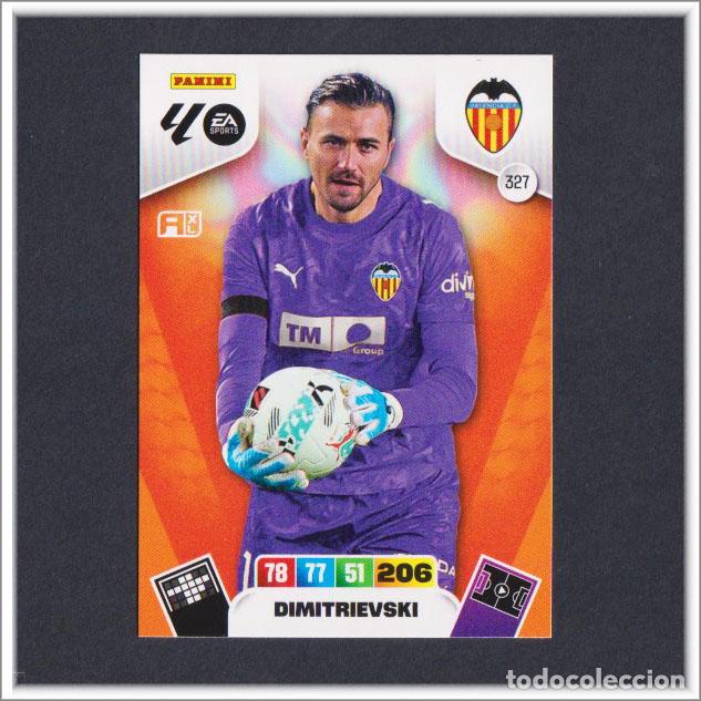 Cromos de f&uacute;tbol: ADRENALYN XL 2025 2026 25 26 PANINI DIMITRIEVSKI 327 VALENCIA LIGA COLECCI&Oacute;N ALBUM F&Uacute;TBOL