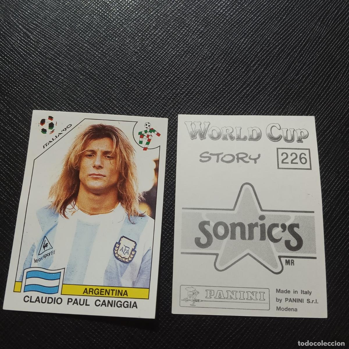 Figurine di Calcio: 225 CANIGGIA ARGENTINA - WORLD CUP STORY PANINI SONRICS CROMO - SIN PEGAR - A11 PG451