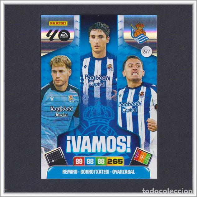 Fu&szlig;ball-Sticker: ADRENALYN XL 2025 2026 25 26 PANINI VAMOS 377 REAL SOCIEDAD REMIRO OYARZABAL LIGA COLECCI&Oacute;N