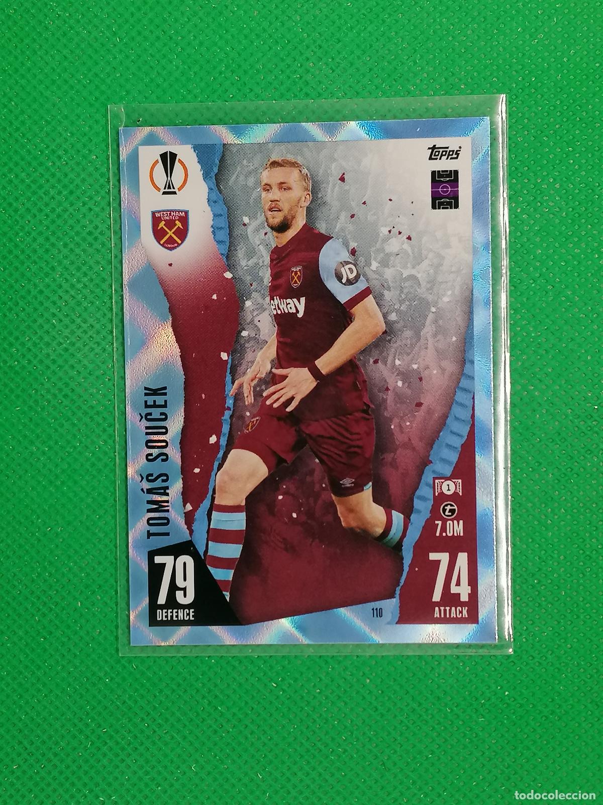Cromos de F&uacute;tbol: 110 TOMAS SOUCEK WEST HAM UNITED PARALELA CRYSTAL ⚽ TOPPS MATCH ATTAX 2023 2024 23 24 ⚽