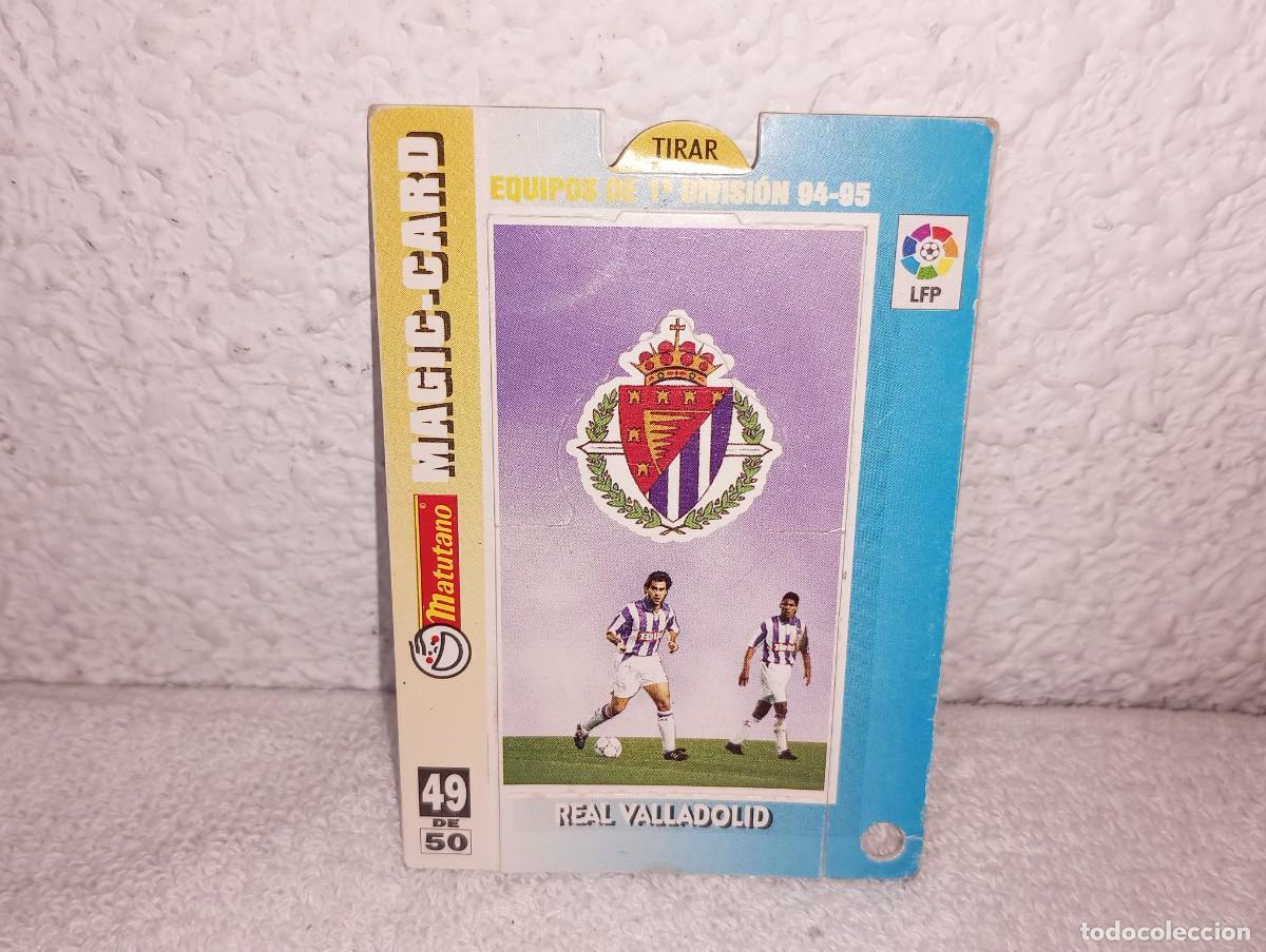 Cromos de F&uacute;tbol: ANTIGUO CROMO N&ordm; 49 ESCUDO REAL VALLADOLID FUTBOL 94 95 MAGIC CARD PROMOCIONAL DE MATUTANO